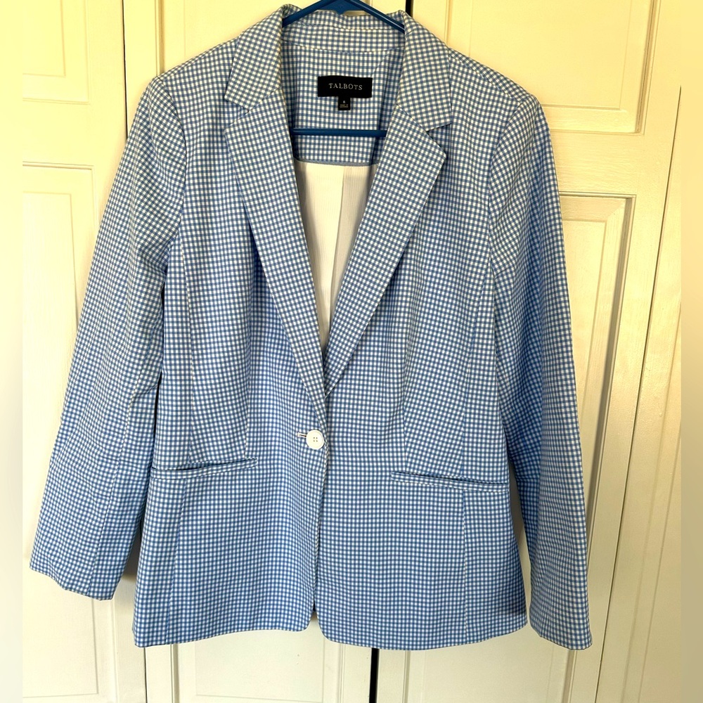 Talbots Gingham Blazer